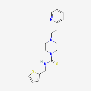 4-(2-pyridin-2-ylethyl)-N-(2-thienylmethyl)piperazine-1-carbothioamide