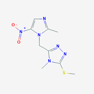 4-methyl-3-[(2-methyl-5-nitro-1H-imidazol-1-yl)methyl]-5-(methylthio)-4H-1,2,4-triazole