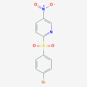 molecular formula C11H7BrN2O4S B432382 2-(4-Bromophenyl)sulfonyl-5-nitropyridine CAS No. 353277-41-5