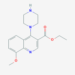 ETHYL 8-METHOXY-4-PIPERAZINO-3-QUINOLINECARBOXYLATE