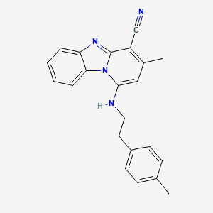 3-methyl-1-[(4-methylphenethyl)amino]pyrido[1,2-a][1,3]benzimidazol-4-yl cyanide