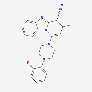 1-[4-(2-fluorophenyl)piperazino]-3-methylpyrido[1,2-a][1,3]benzimidazol-4-yl cyanide