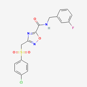 3-[(4-CHLOROBENZENESULFONYL)METHYL]-N-[(3-FLUOROPHENYL)METHYL]-1,2,4-OXADIAZOLE-5-CARBOXAMIDE