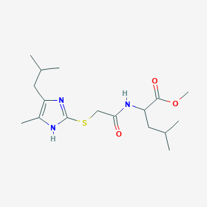 methyl N-{[(5-isobutyl-4-methyl-1H-imidazol-2-yl)thio]acetyl}leucinate