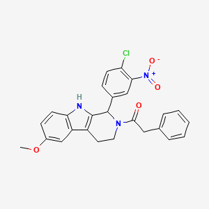 1-(4-chloro-3-nitrophenyl)-6-methoxy-2-(phenylacetyl)-2,3,4,9-tetrahydro-1H-beta-carboline