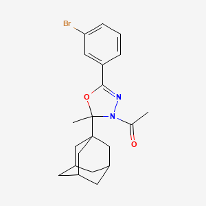 3-acetyl-2-(1-adamantyl)-5-(3-bromophenyl)-2-methyl-2,3-dihydro-1,3,4-oxadiazole