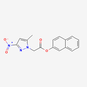 2-naphthyl (5-methyl-3-nitro-1H-pyrazol-1-yl)acetate