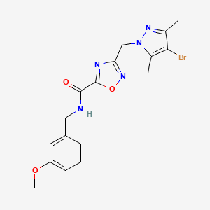 3-[(4-bromo-3,5-dimethyl-1H-pyrazol-1-yl)methyl]-N-(3-methoxybenzyl)-1,2,4-oxadiazole-5-carboxamide