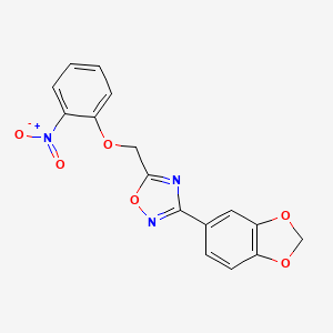 3-(1,3-benzodioxol-5-yl)-5-[(2-nitrophenoxy)methyl]-1,2,4-oxadiazole