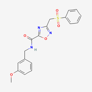 3-[(BENZENESULFONYL)METHYL]-N-[(3-METHOXYPHENYL)METHYL]-1,2,4-OXADIAZOLE-5-CARBOXAMIDE