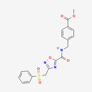 METHYL 4-[({3-[(BENZENESULFONYL)METHYL]-1,2,4-OXADIAZOL-5-YL}FORMAMIDO)METHYL]BENZOATE