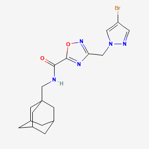 N-(ADAMANTAN-1-YLMETHYL)-3-[(4-BROMO-1H-PYRAZOL-1-YL)METHYL]-1,2,4-OXADIAZOLE-5-CARBOXAMIDE