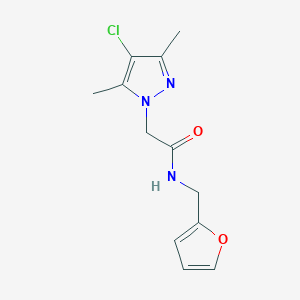 2-(4-chloro-3,5-dimethyl-1H-pyrazol-1-yl)-N-[(furan-2-yl)methyl]acetamide