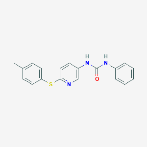 molecular formula C19H17N3OS B432443 1-{6-[(4-Methylphenyl)sulfanyl]pyridin-3-yl}-3-phenylurea CAS No. 6450-28-8