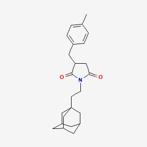 3-(4-Methylbenzyl)-1-[2-(tricyclo[3.3.1.1~3,7~]dec-1-yl)ethyl]pyrrolidine-2,5-dione