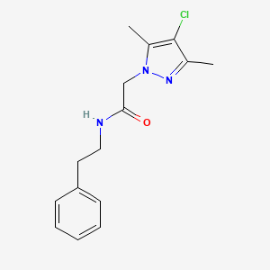 2-(4-chloro-3,5-dimethyl-1H-pyrazol-1-yl)-N-(2-phenylethyl)acetamide