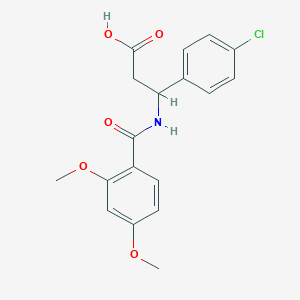 3-(4-chlorophenyl)-3-[(2,4-dimethoxybenzoyl)amino]propanoic acid