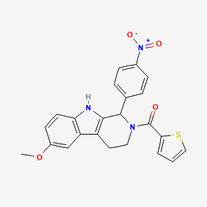 6-METHOXY-1-(4-NITROPHENYL)-2-(THIOPHENE-2-CARBONYL)-1H,2H,3H,4H,9H-PYRIDO[3,4-B]INDOLE