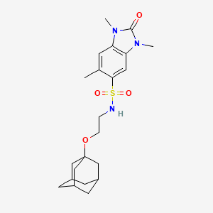 N-[2-(ADAMANTAN-1-YLOXY)ETHYL]-1,3,6-TRIMETHYL-2-OXO-2,3-DIHYDRO-1H-BENZIMIDAZOLE-5-SULFONAMIDE