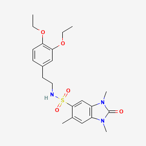 N-[2-(3,4-diethoxyphenyl)ethyl]-1,3,6-trimethyl-2-oxo-2,3-dihydro-1H-benzimidazole-5-sulfonamide