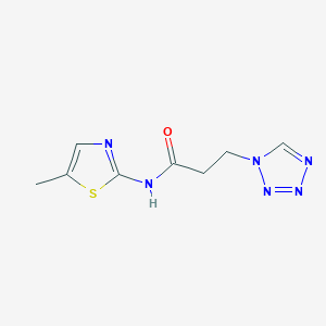 N-(5-methyl-1,3-thiazol-2-yl)-3-(1H-tetrazol-1-yl)propanamide