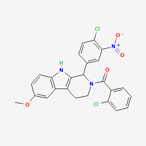 2-(2-chlorobenzoyl)-1-(4-chloro-3-nitrophenyl)-6-methoxy-2,3,4,9-tetrahydro-1H-beta-carboline