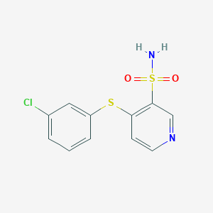 molecular formula C11H9ClN2O2S2 B432495 4-((3-Chlorophenyl)thio)-3-pyridinesulfonamide CAS No. 58154-76-0