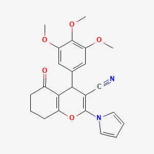 5-oxo-2-(1H-pyrrol-1-yl)-4-(3,4,5-trimethoxyphenyl)-5,6,7,8-tetrahydro-4H-chromene-3-carbonitrile