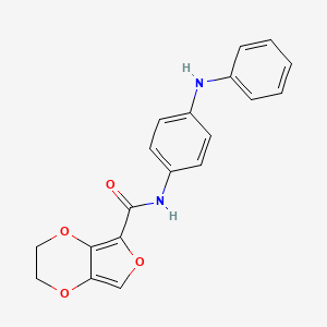 N-(4-anilinophenyl)-2,3-dihydrofuro[3,4-b][1,4]dioxine-5-carboxamide