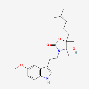 4-HYDROXY-3-[2-(5-METHOXY-1H-INDOL-3-YL)ETHYL]-4,5-DIMETHYL-5-(4-METHYL-3-PENTENYL)-1,3-OXAZOLAN-2-ONE