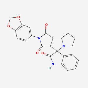 2'-(1,3-benzodioxol-5-yl)-3a',6',7',8',8a',8b'-hexahydro-1'H-spiro[indole-3,4'-pyrrolo[3,4-a]pyrrolizine]-1',2,3'(1H,2'H)-trione