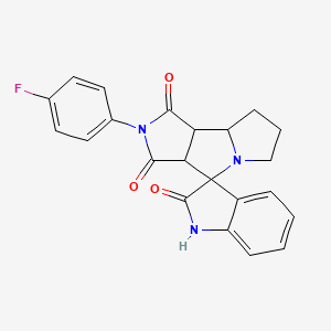 2'-(4-fluorophenyl)-3a',6',7',8',8a',8b'-hexahydro-1'H-spiro[indole-3,4'-pyrrolo[3,4-a]pyrrolizine]-1',2,3'(1H,2'H)-trione