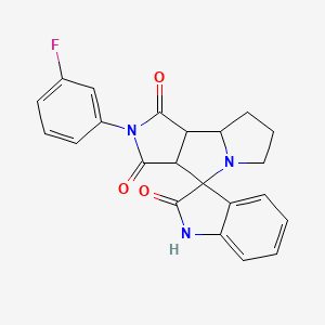 2'-(3-fluorophenyl)-3a',6',7',8',8a',8b'-hexahydro-1'H-spiro[indole-3,4'-pyrrolo[3,4-a]pyrrolizine]-1',2,3'(1H,2'H)-trione