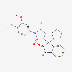 2'-(3,4-dimethoxyphenyl)-3a',6',7',8',8a',8b'-hexahydro-1'H-spiro[indole-3,4'-pyrrolo[3,4-a]pyrrolizine]-1',2,3'(1H,2'H)-trione