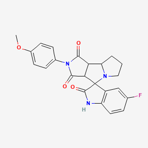 5-fluoro-2'-(4-methoxyphenyl)-3a',6',7',8',8a',8b'-hexahydro-1'H-spiro[indole-3,4'-pyrrolo[3,4-a]pyrrolizine]-1',2,3'(1H,2'H)-trione