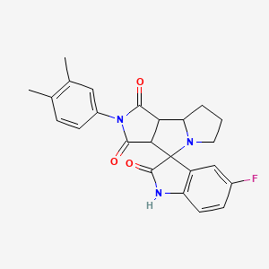 2'-(3,4-dimethylphenyl)-5-fluoro-3a',6',7',8',8a',8b'-hexahydro-1'H-spiro[indole-3,4'-pyrrolo[3,4-a]pyrrolizine]-1',2,3'(1H,2'H)-trione