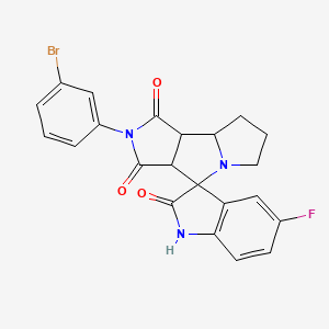 2'-(3-bromophenyl)-5-fluoro-3a',6',7',8',8a',8b'-hexahydro-1'H-spiro[indole-3,4'-pyrrolo[3,4-a]pyrrolizine]-1',2,3'(1H,2'H)-trione