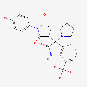 2'-(4-fluorophenyl)-7-(trifluoromethyl)-3a',6',7',8',8a',8b'-hexahydro-1'H-spiro[indole-3,4'-pyrrolo[3,4-a]pyrrolizine]-1',2,3'(1H,2'H)-trione