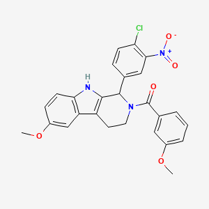 [1-(4-chloro-3-nitrophenyl)-6-methoxy-1,3,4,9-tetrahydro-2H-beta-carbolin-2-yl](3-methoxyphenyl)methanone