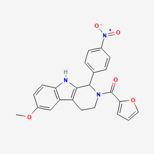 furan-2-yl[6-methoxy-1-(4-nitrophenyl)-1,3,4,9-tetrahydro-2H-beta-carbolin-2-yl]methanone