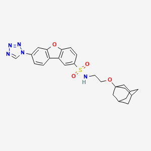 N-[2-(1-adamantyloxy)ethyl]-7-(1H-tetrazol-1-yl)dibenzo[b,d]furan-2-sulfonamide