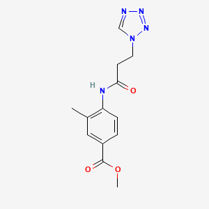 molecular formula C13H15N5O3 B4325069 METHYL 3-METHYL-4-{[3-(1H-1,2,3,4-TETRAAZOL-1-YL)PROPANOYL]AMINO}BENZOATE 