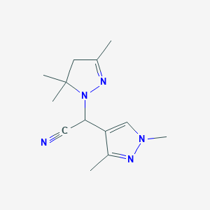 (1,3-DIMETHYL-1H-PYRAZOL-4-YL)(3,5,5-TRIMETHYL-4,5-DIHYDRO-1H-PYRAZOL-1-YL)METHYL CYANIDE