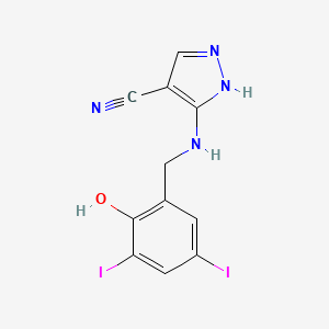 5-[(2-HYDROXY-3,5-DIIODOBENZYL)AMINO]-1H-PYRAZOL-4-YL CYANIDE