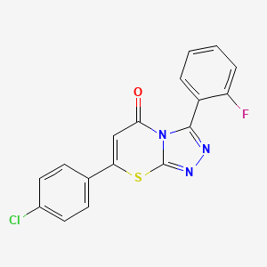 7-(4-chlorophenyl)-3-(2-fluorophenyl)-5H-[1,2,4]triazolo[3,4-b][1,3]thiazin-5-one