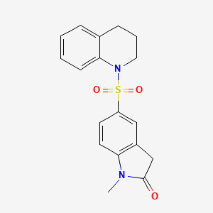 5-[3,4-DIHYDRO-1(2H)-QUINOLINYLSULFONYL]-1-METHYL-1,3-DIHYDRO-2H-INDOL-2-ONE