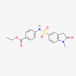 ethyl 4-{[(1-methyl-2-oxo-2,3-dihydro-1H-indol-5-yl)sulfonyl]amino}benzoate