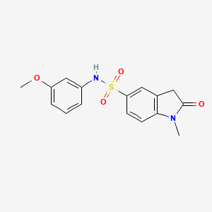 N-(3-METHOXYPHENYL)-1-METHYL-2-OXO-5-INDOLINESULFONAMIDE