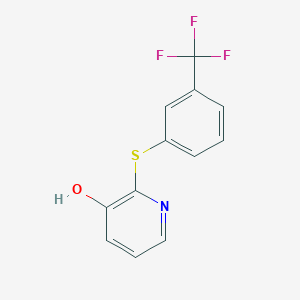 molecular formula C12H8F3NOS B432528 2-{[3-(Trifluoromethyl)phenyl]sulfanyl}-3-pyridinol CAS No. 263390-47-2