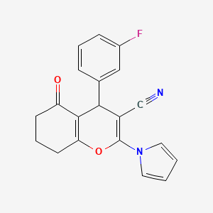 4-(3-fluorophenyl)-5-oxo-2-(1H-pyrrol-1-yl)-5,6,7,8-tetrahydro-4H-chromene-3-carbonitrile